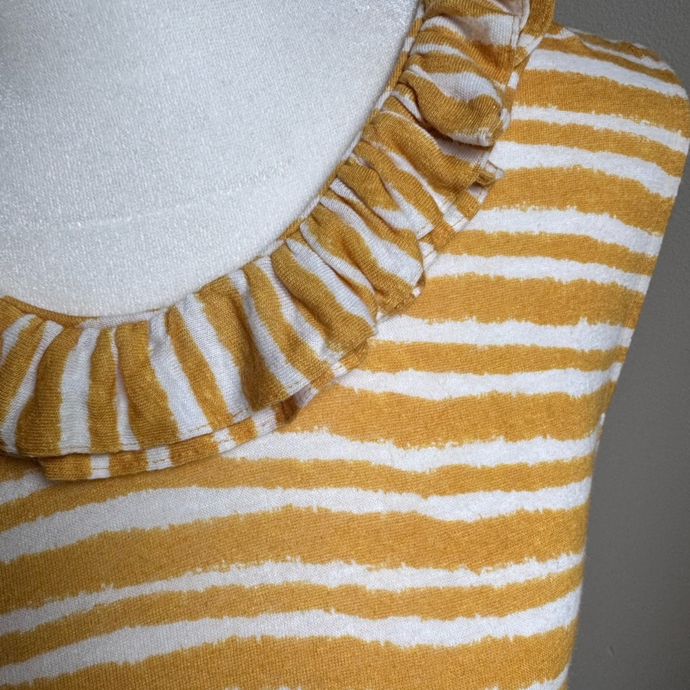 Nic + Zoe Womens‎ Nantucket Linen Blend Sleeveless Top Yellow Size Small - Picture 7 of 9